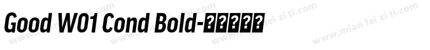 Good W01 Cond Bold字体转换